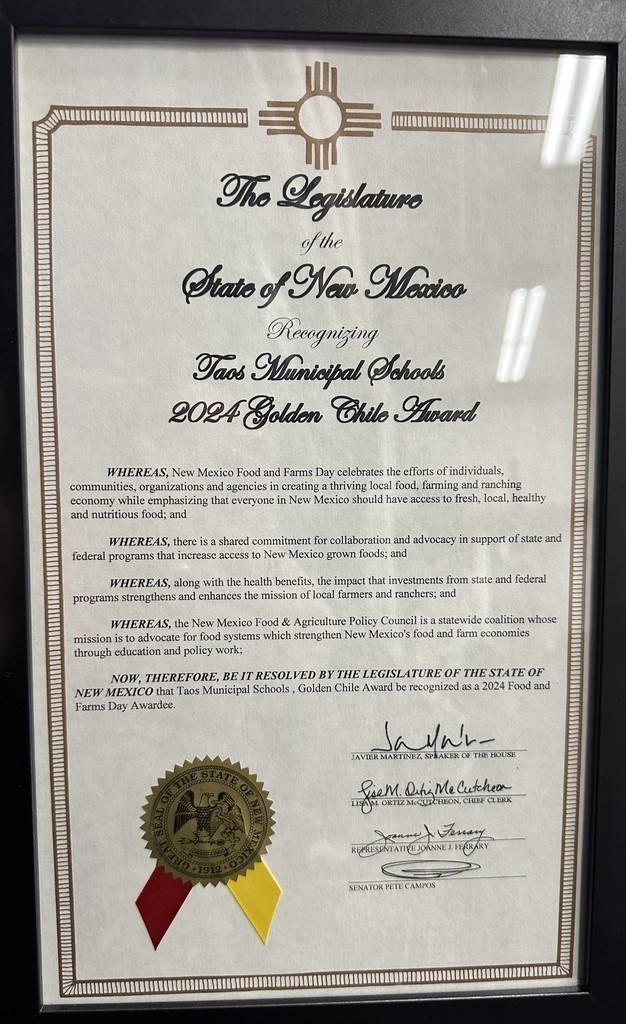 Golden Chile award certificate