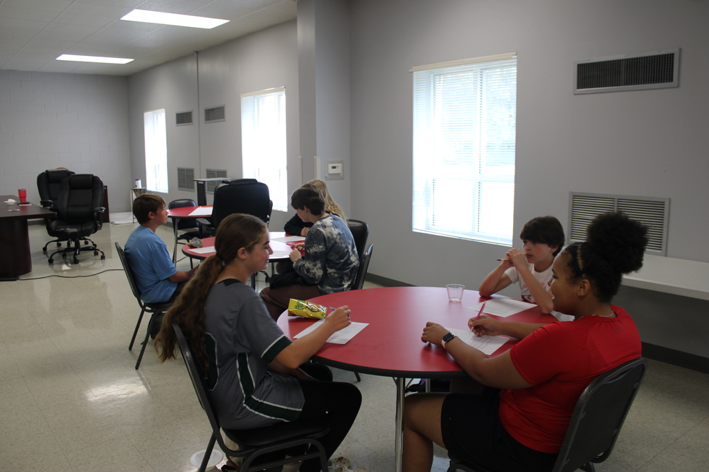 Students discussing the issues coming before legislation
