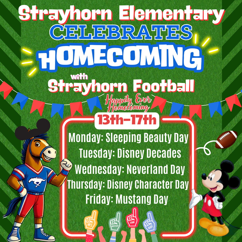 Mustang wearing mickey ears and mickey mouse with a football over his head