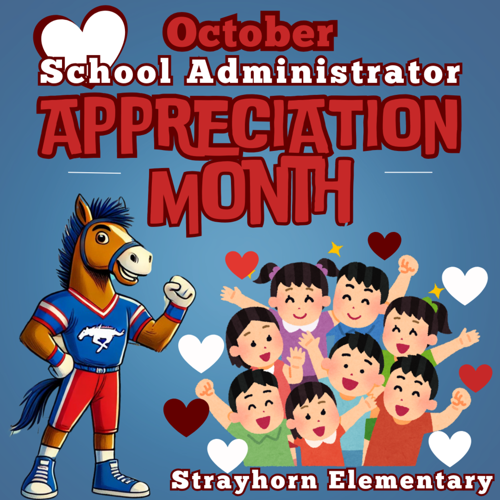 mustang with a group of school children