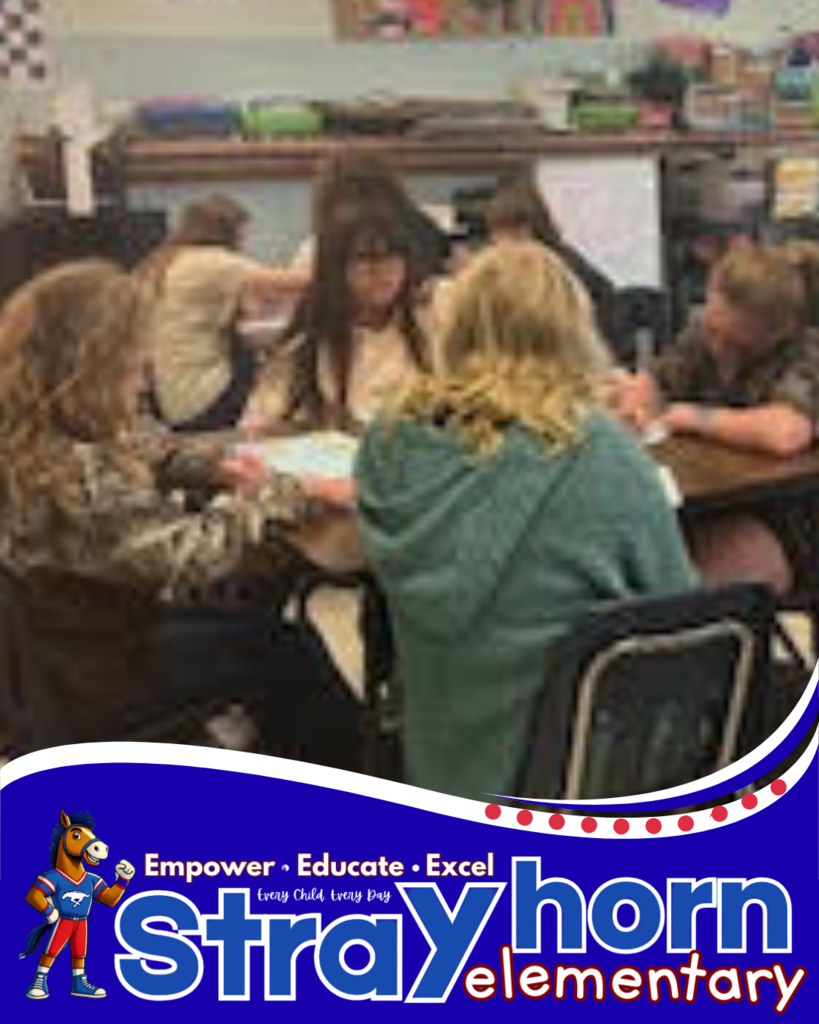 students working at a table