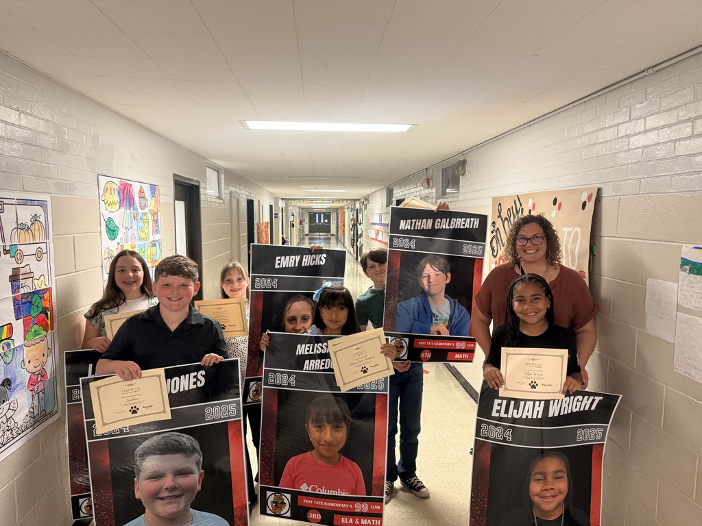 Students being recognized for perfect scores