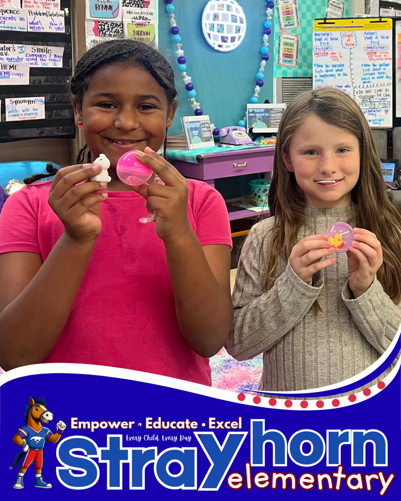 Studenst holding toys