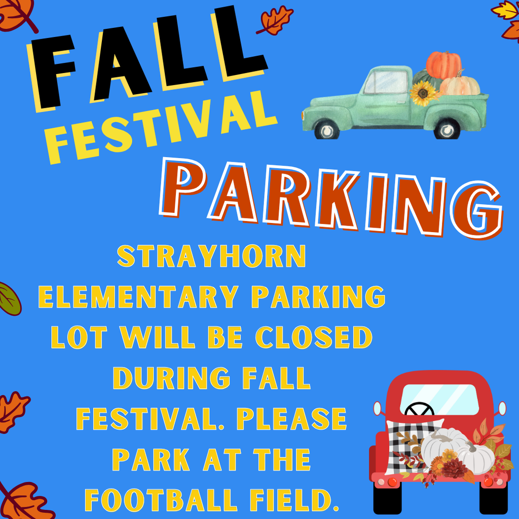 trucks with pumpkins, hay and leaves