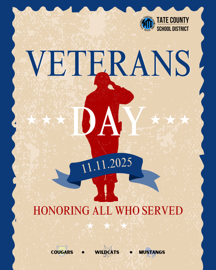 Blue Minimalist Veterans Day Flyer