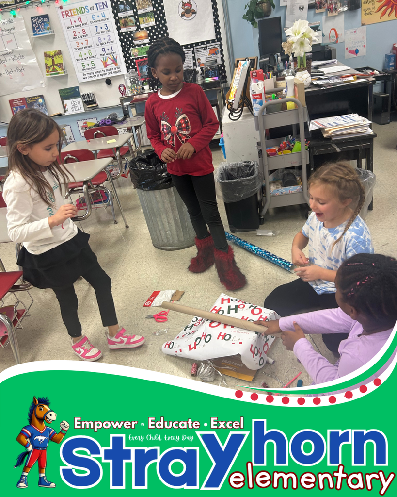 students building with craft materials 