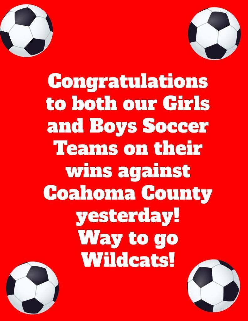Congratulations to both our Girls and Boys Soccer Teams