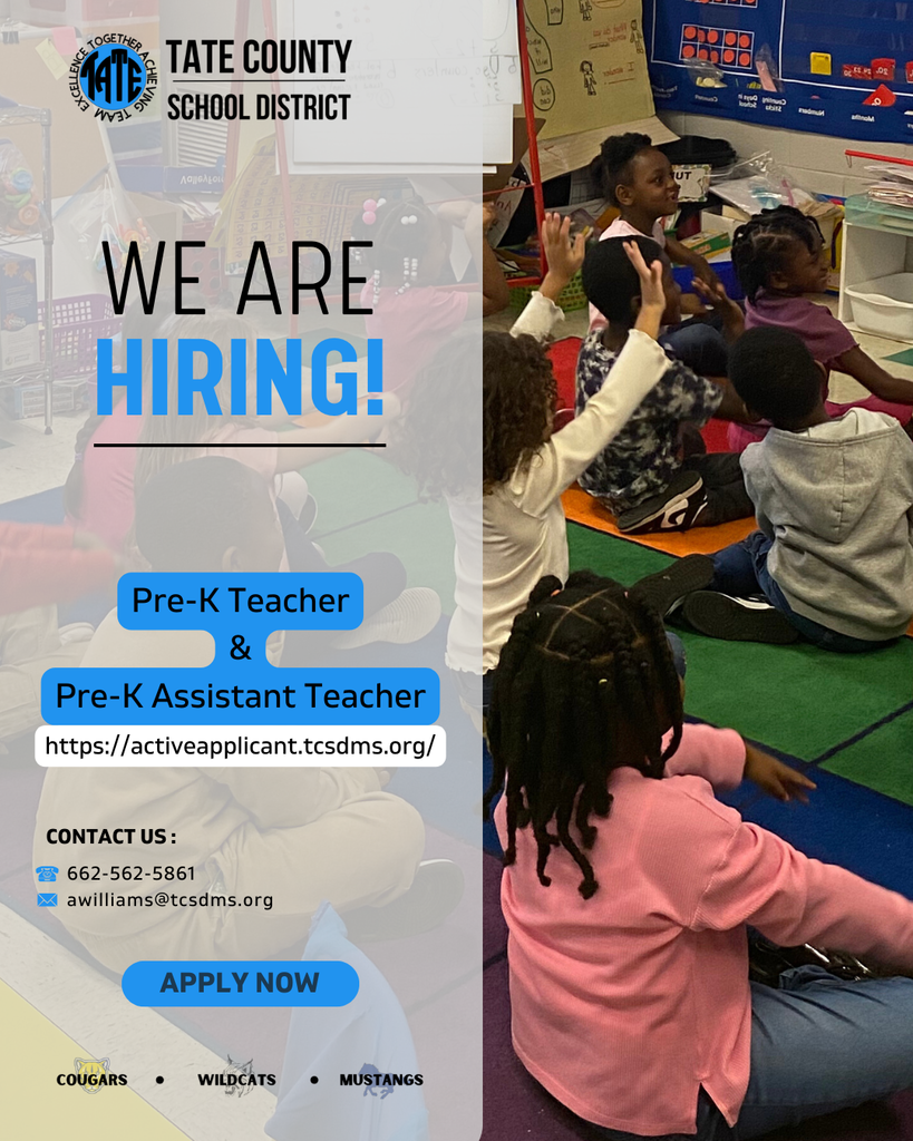 Hiring a pre-k teacher and assistant