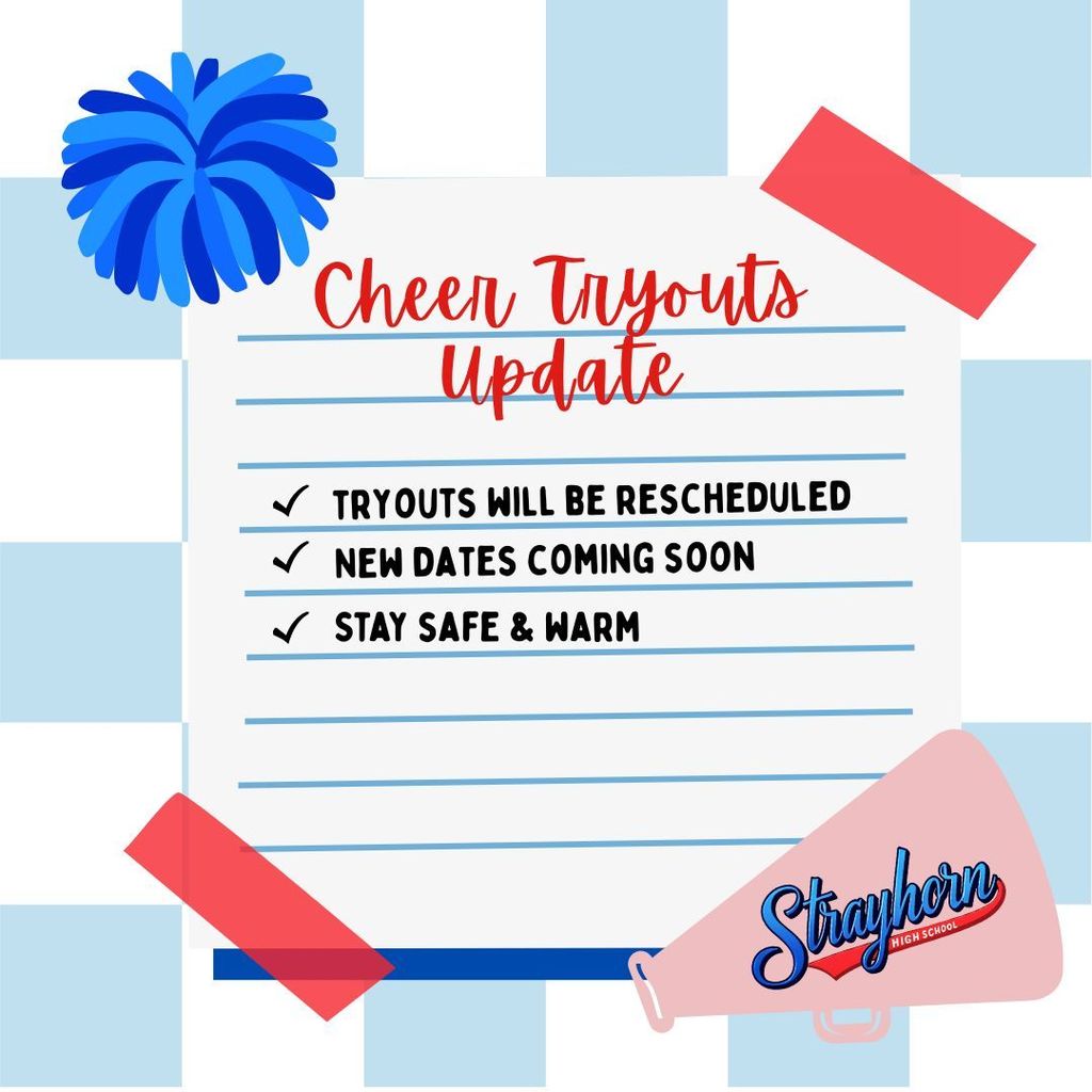Cheer Tryouts Rescheduled