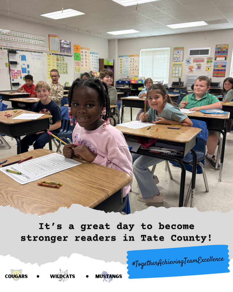 It's a great day to become stronger readers in Tate County. 