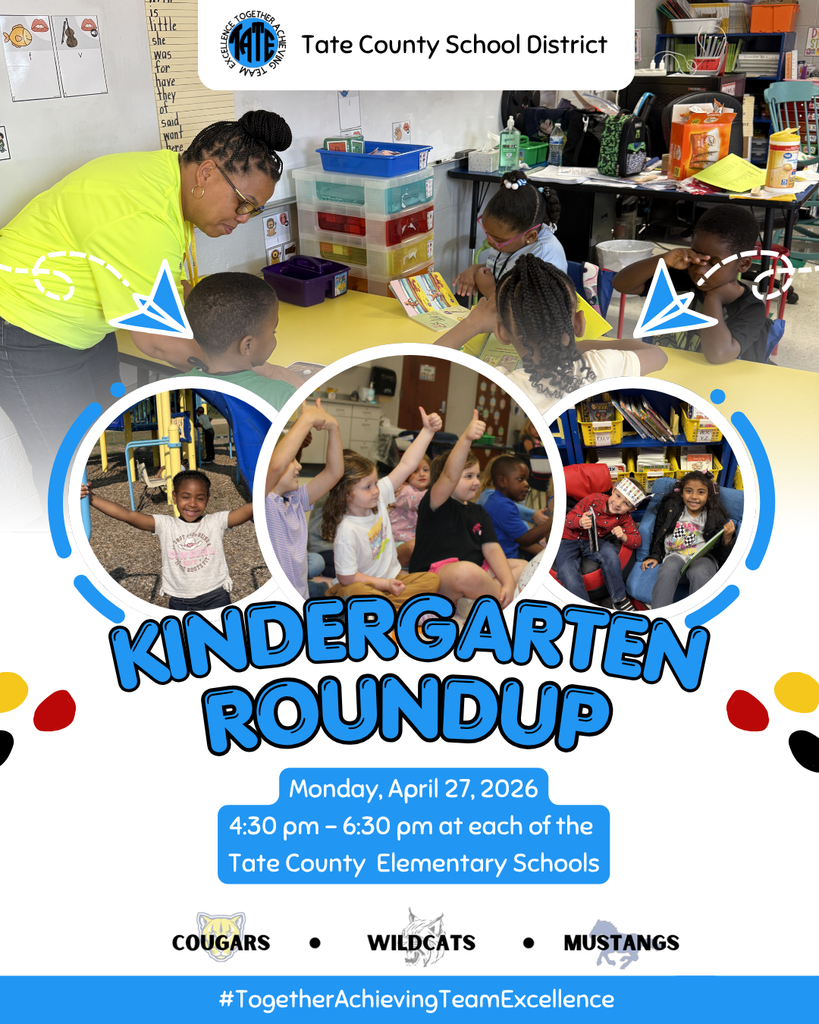 Kindergarten Round-up - pictures of smiling kindergarten students. 