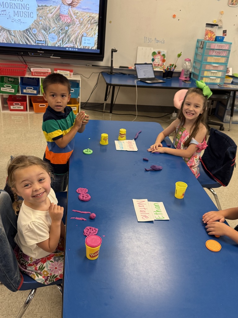 Kids enjoying the first day of school