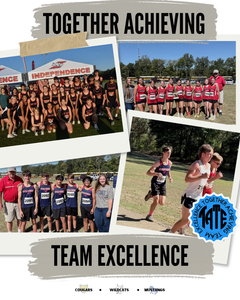 collage of pictures. Athletes smiling in groups or running. 
