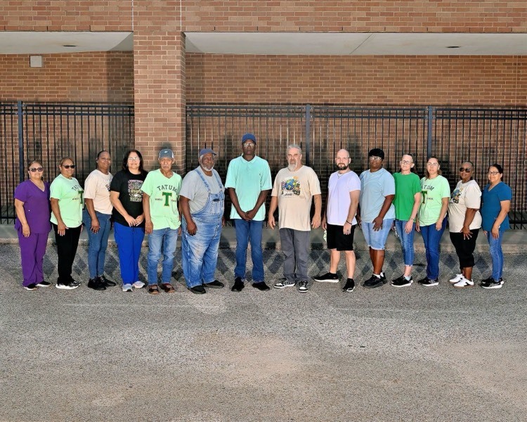custodial staff outside 