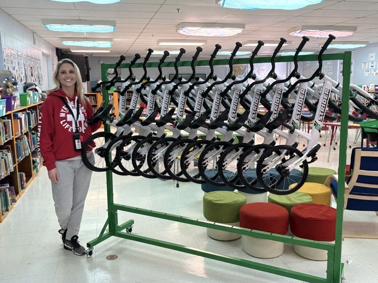 Mrs Dye with some of the bikes