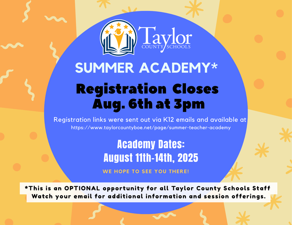 2025 Summer Academy Registration Information Graphic