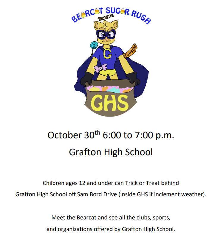 Bearcat Sugar Rush is Thursday, October 30th.