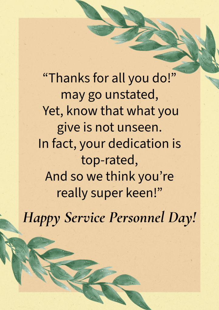 Happy Service Personnel Day
