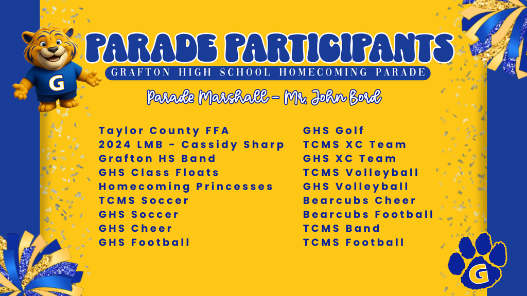2025 Homecoming Parade Participants