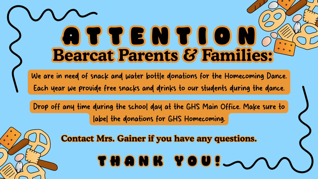 Homecoming Snack Donations
