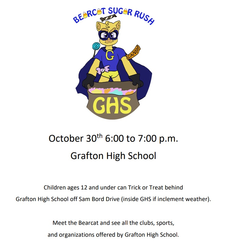Grafton High School Sugar rush flyer 