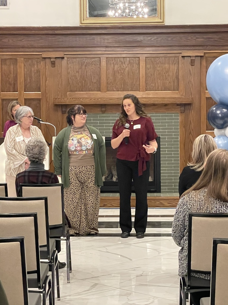 Denise Myers from Grafton High School, Justine Brown from West Taylor Elementary School, and Starla McCauley sharing information about the use of the awarded grant for Taylor County Schools.
