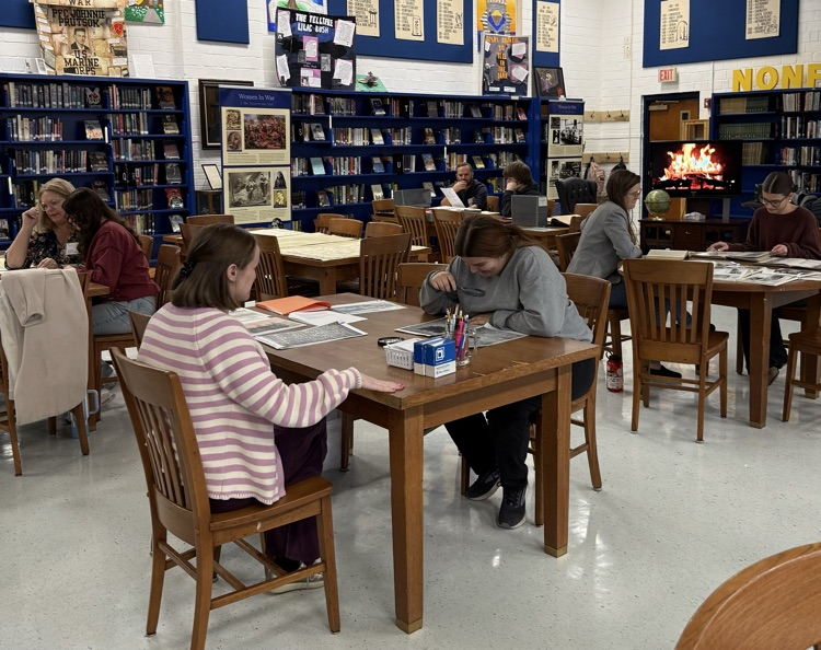 Yesterday, GHS students had the opportunity to learn from WVU archivists and West Virginia Humanities Council personnel right in our library!