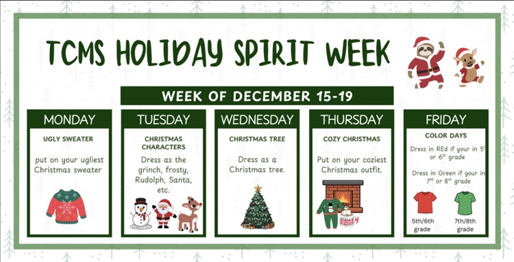 spirit week reminder