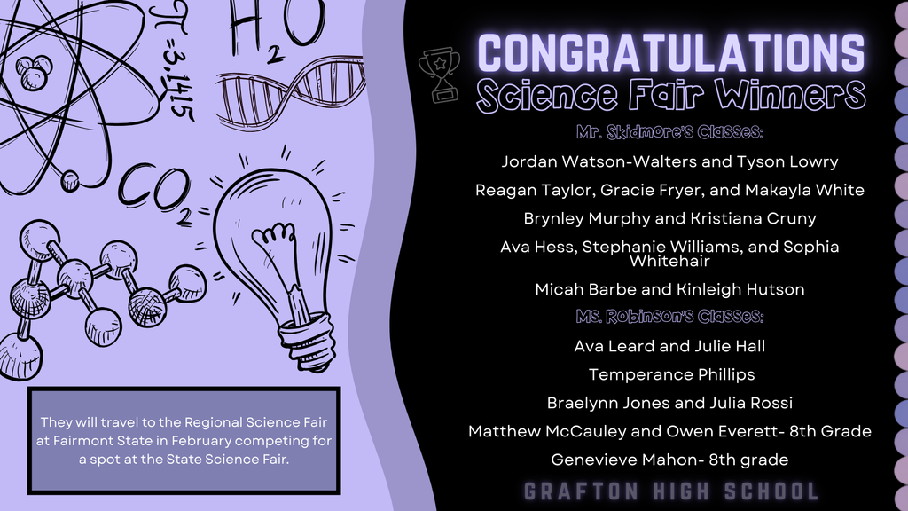 2025-2026 School Science Fair Winners
