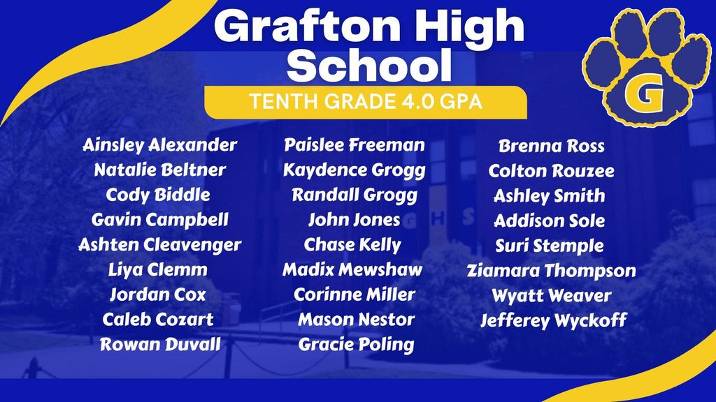 10th grade 4.0 GPA