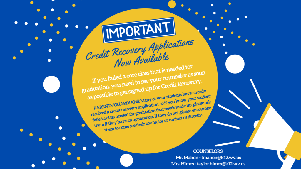 Credit Recovery Applications Available