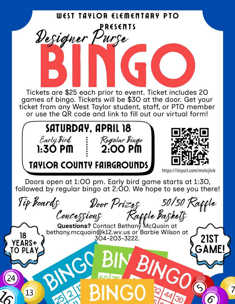 Designer Purse Bingo Flyer