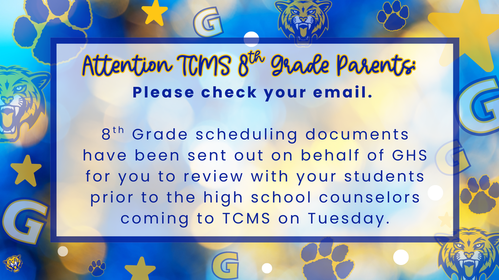 8th Grade Parent Email Reminder