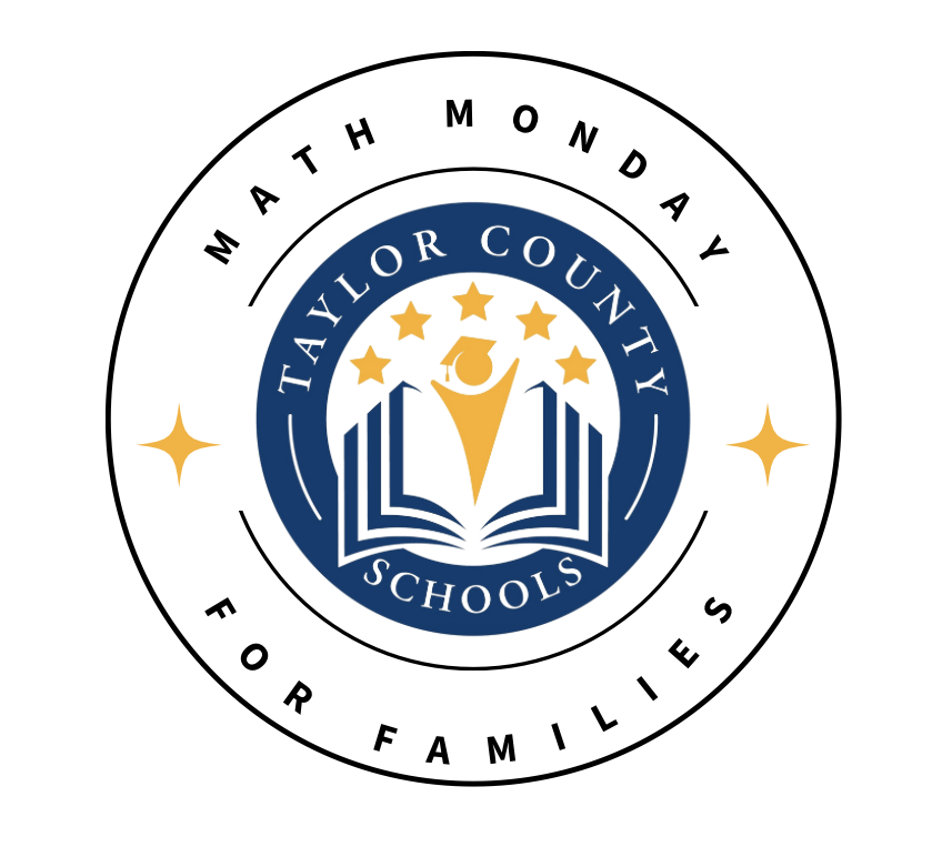 Logo that states Math Monday for Families in Taylor County Schools