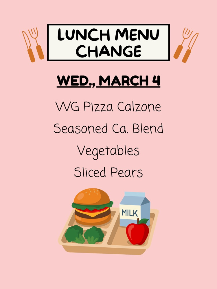 Lunch Menu Change