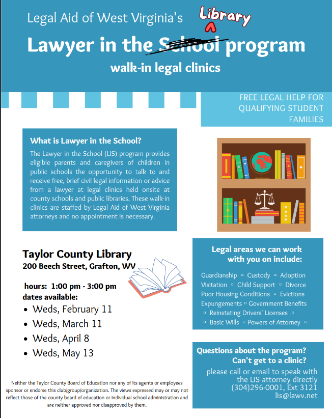 Legal Aid of WV's Lawyer in the Library 