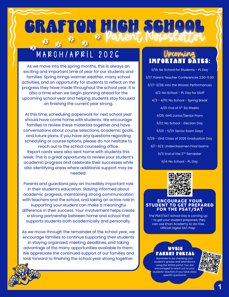 GHS March/April Newsletter