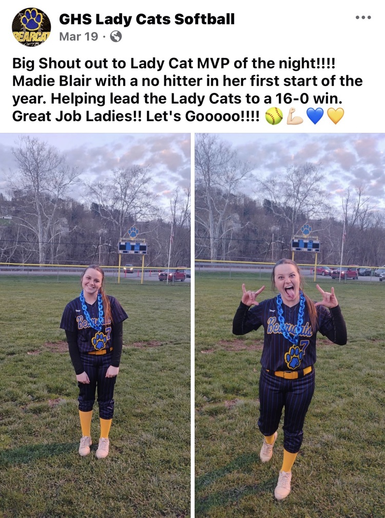 Maddie Blair with a no hitter! 