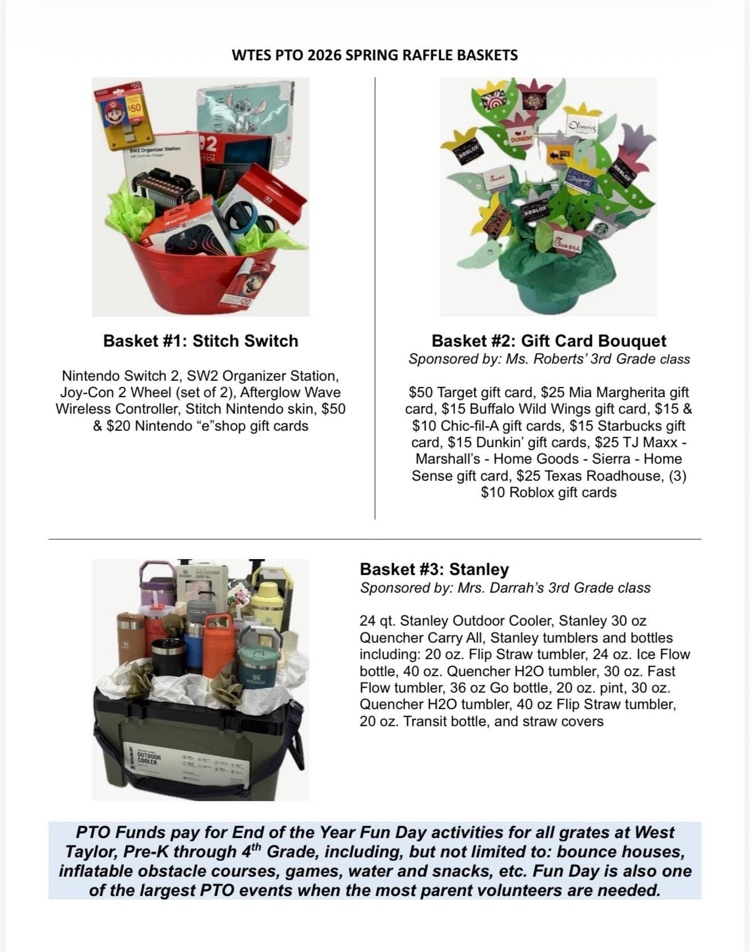 PTO Raffle Baskets