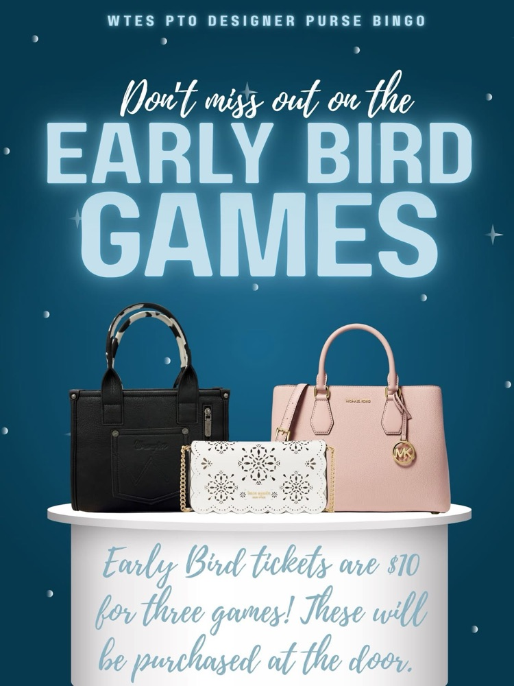 Early bird game purses 