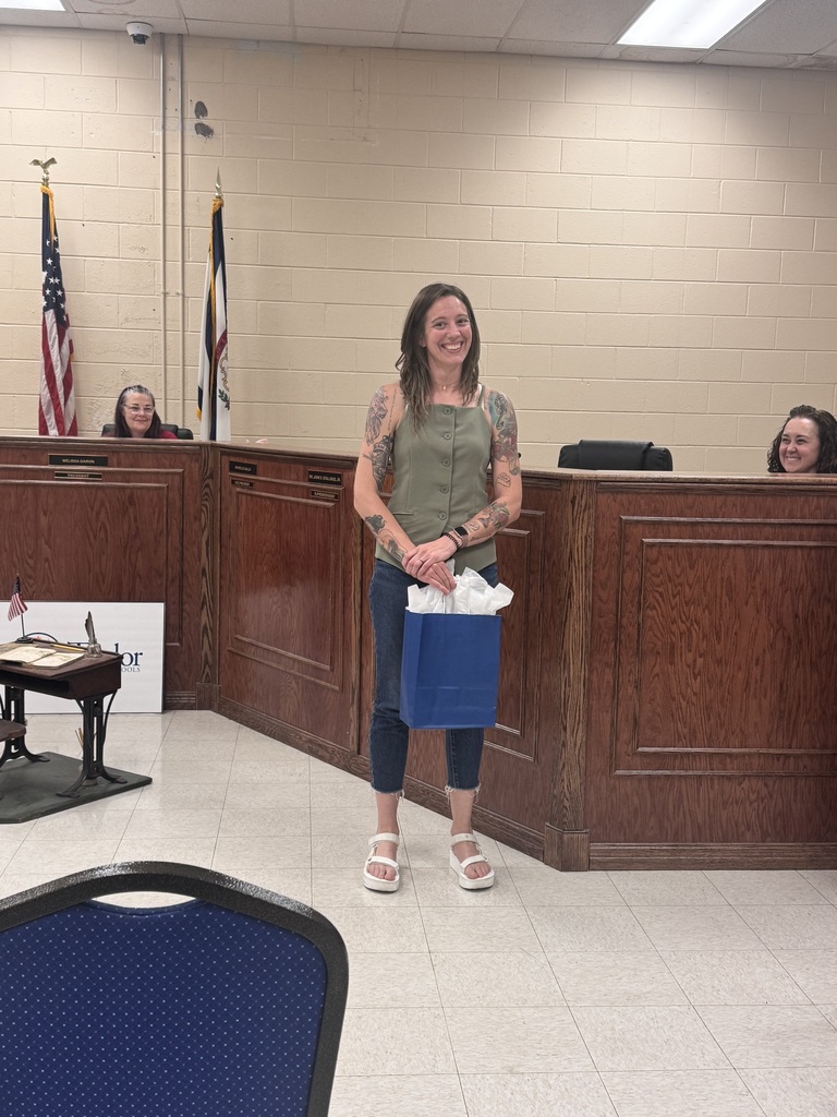 Britney Sheme, 2026 Taylor County Schools Teacher of the Year, being recognized. 
