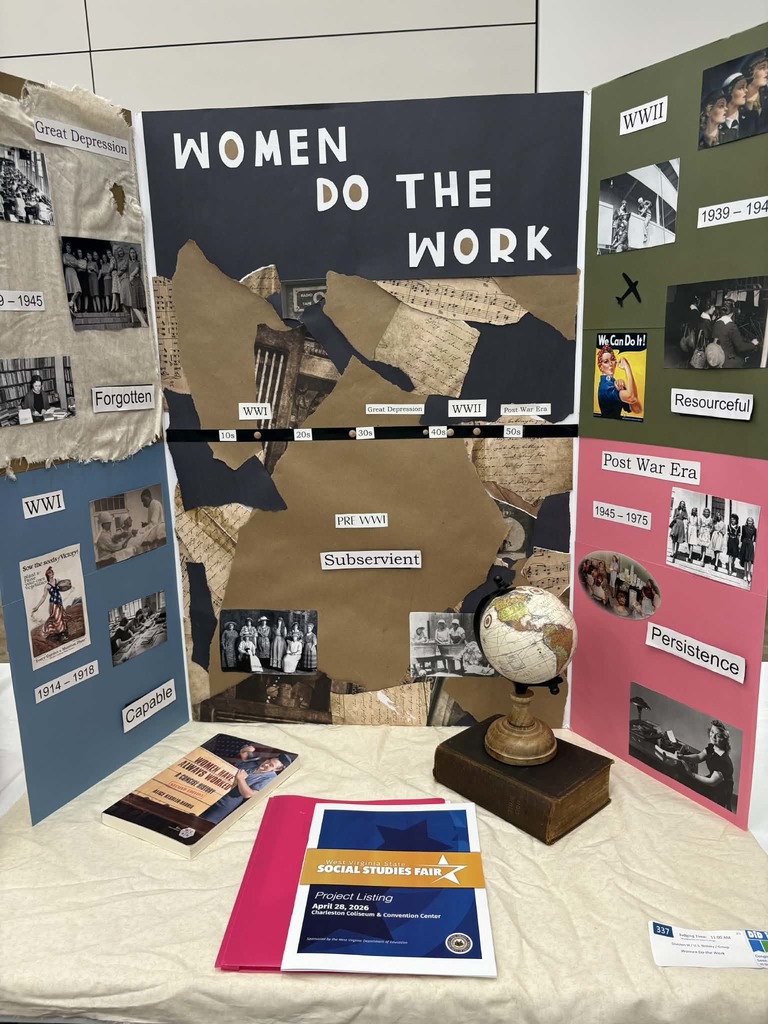 Anna Poling and Jaylin Summers - WV State Social Studies Fair Winners 2026