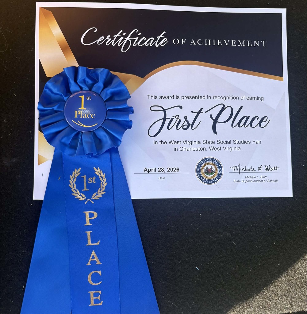 Anna Poling and Jaylin Summers - WV State Social Studies Fair Winners 2026