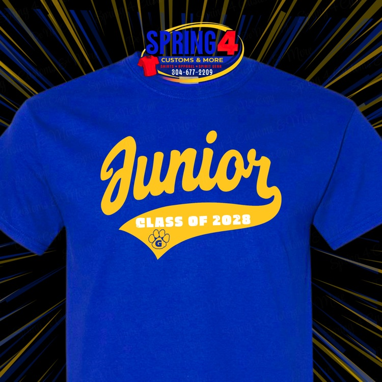 Spring 4 Customs Sale for 8th Grade Bump Up Day 