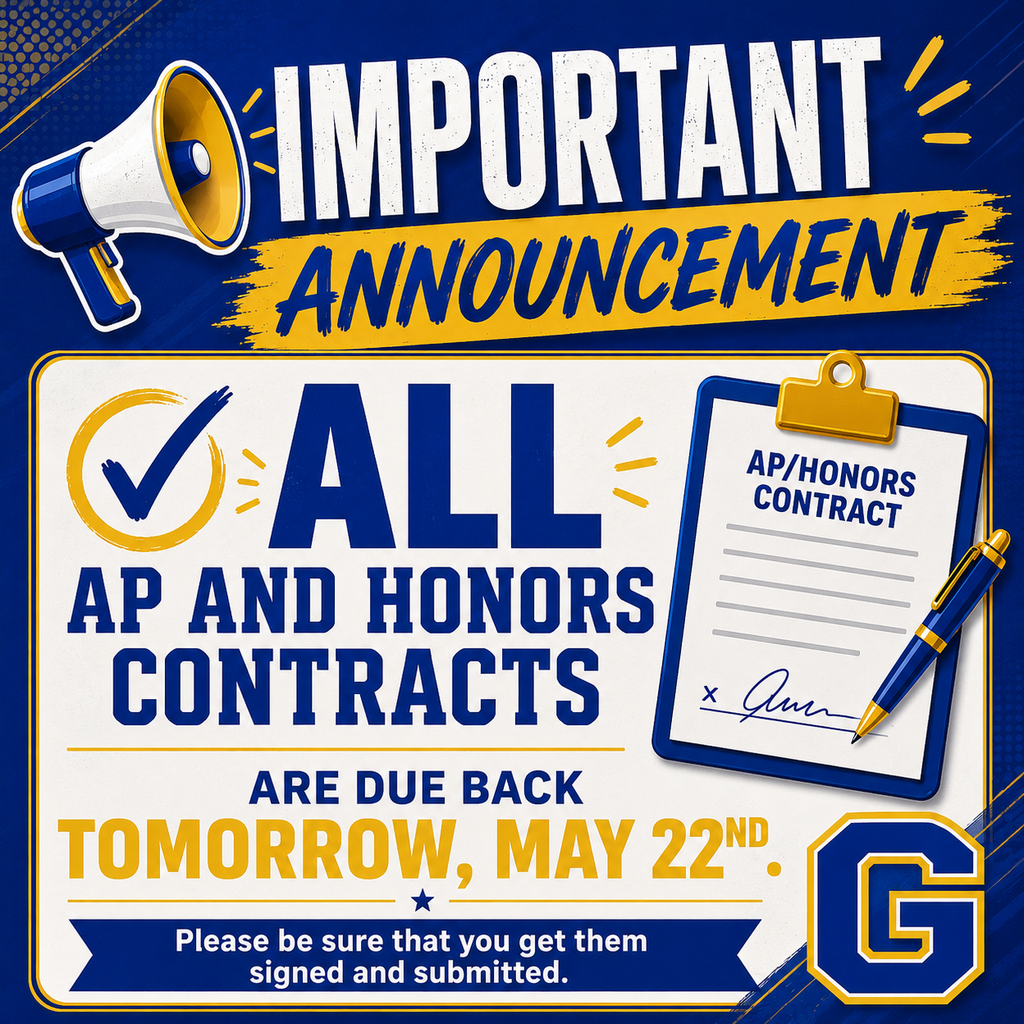 AP and Honors Contracts due back tomorrow!