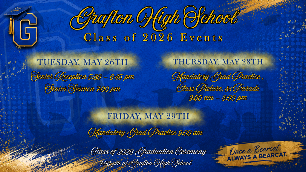 Class of 2026 Senior Events for this Week