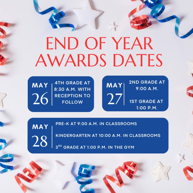 End of Year Awards Dates