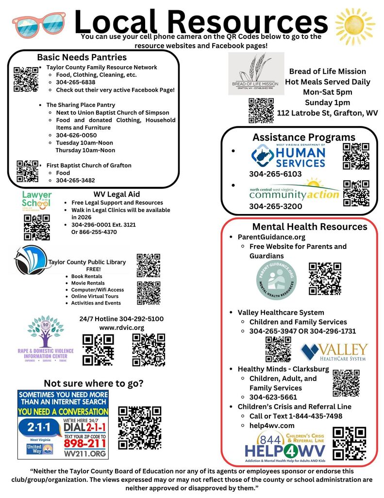 Local Resources for the summer