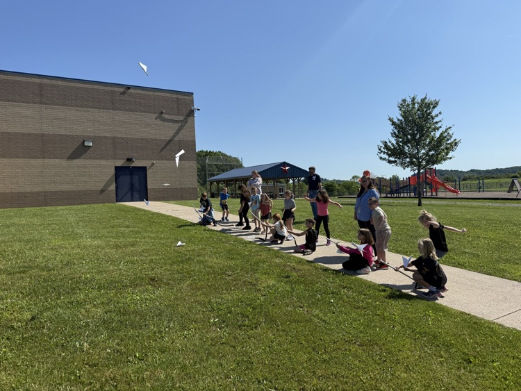 Students launching their rockets