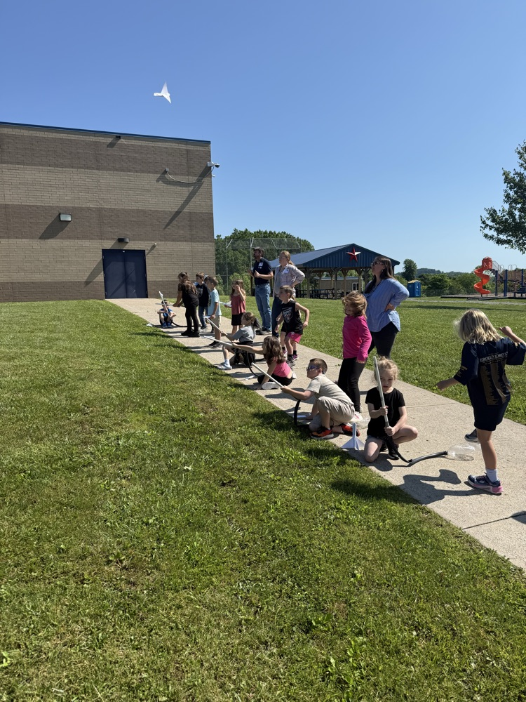 Students launching their rockets